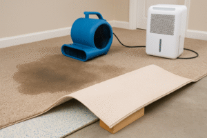 wet carpet drying