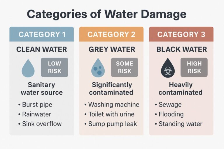 Understanding Category 1, 2 & 3 Water Damage