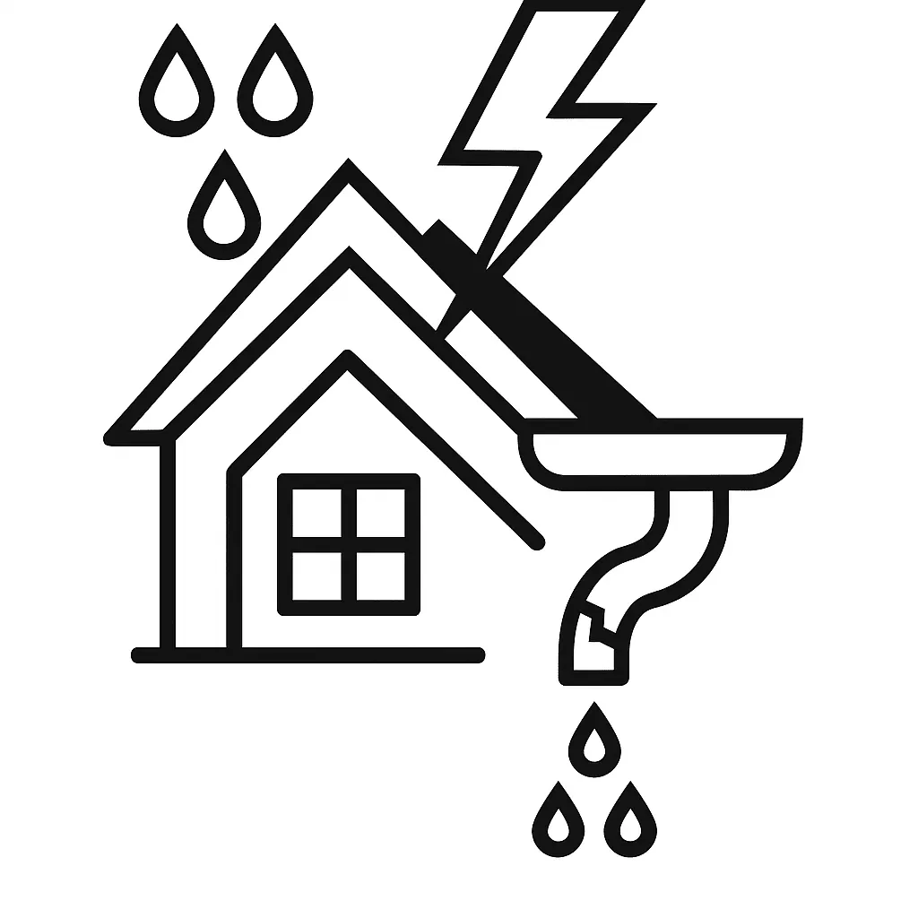 Storm and gutter leak