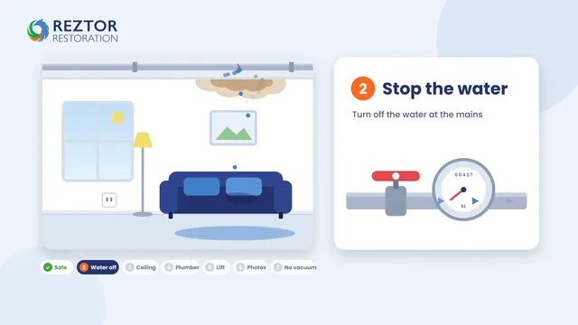 Burst pipe or water through the ceiling? — illustrated video guide